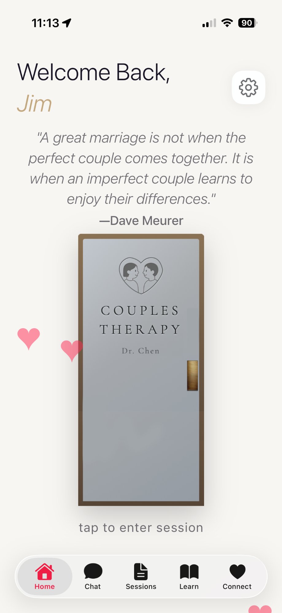Couples Therapy home screen